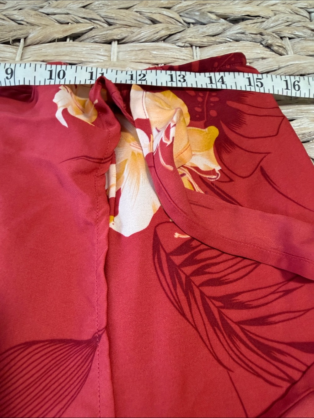 Tommy Bahama Red Floral Women's Swim Sarong Wrap - Picture 5 of 7